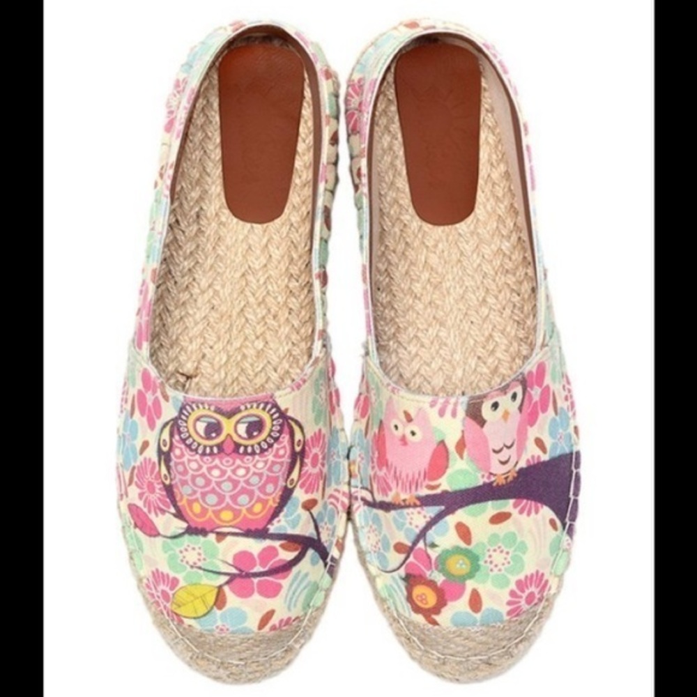 NIB-Sundias Owl Slip-On Espadrilles🌞